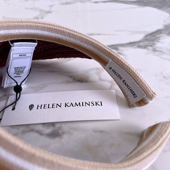 NWT - Helen Kaminski Bianca Visor - Orchid w/ Nougat Stripe?? main image 5